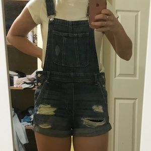 H&M Distressed Overalls